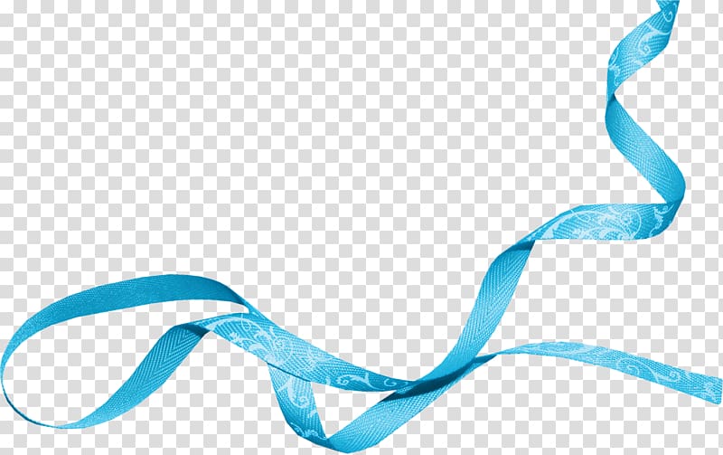 Blue ribbon, Floating blue ribbon transparent background PNG clipart