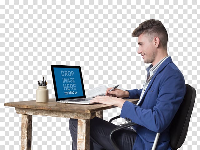 Desk Businessperson Computer iPad, Business transparent background PNG clipart