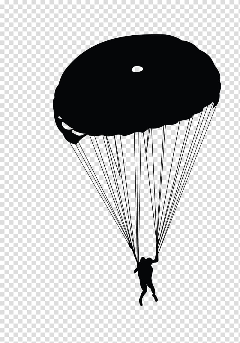 Parachute Silhouette Parachuting, parachute transparent background PNG clipart