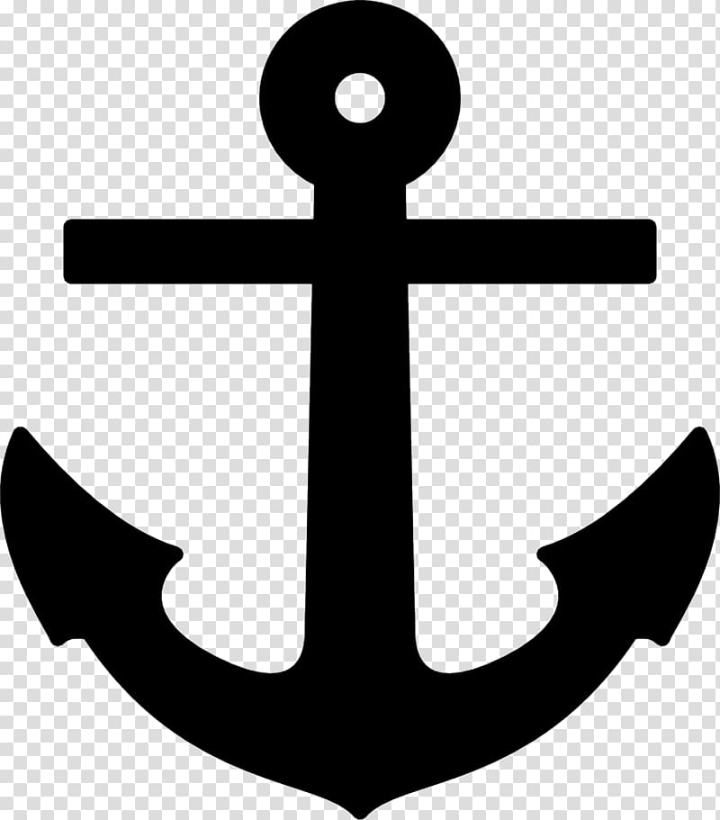 black anchor , Black and white Pattern, Anchor transparent background PNG clipart