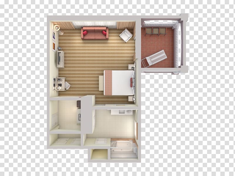 3D floor plan Bedroom House plan, bed transparent background PNG clipart