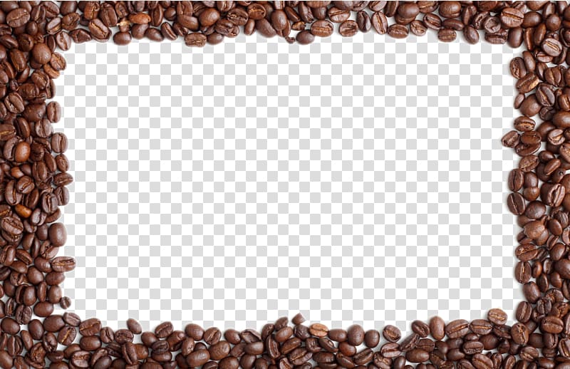 brown coffee beans, Iced coffee Coffee bean Cafe Coffee percolator, Coffee beans border transparent background PNG clipart