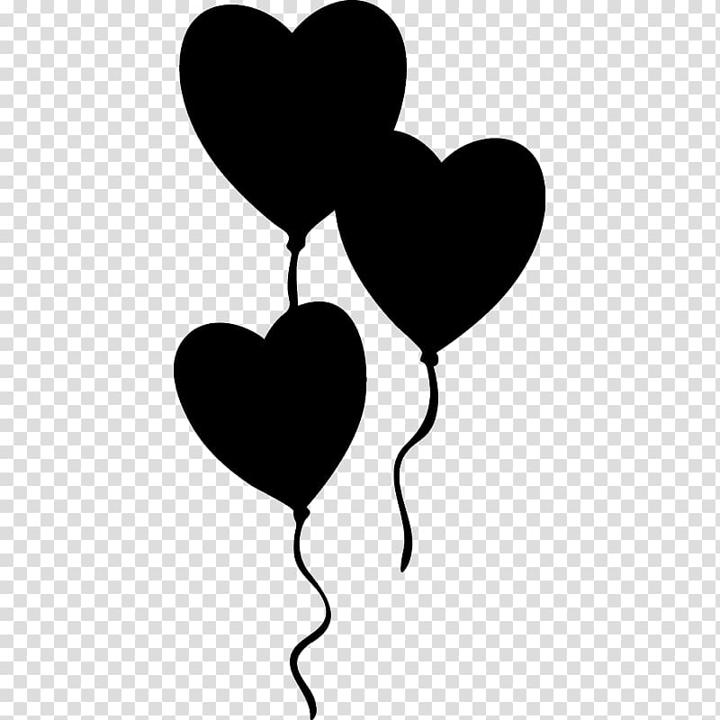 Toy balloon Sticker Decal , heart-shaped silhouette transparent background PNG clipart