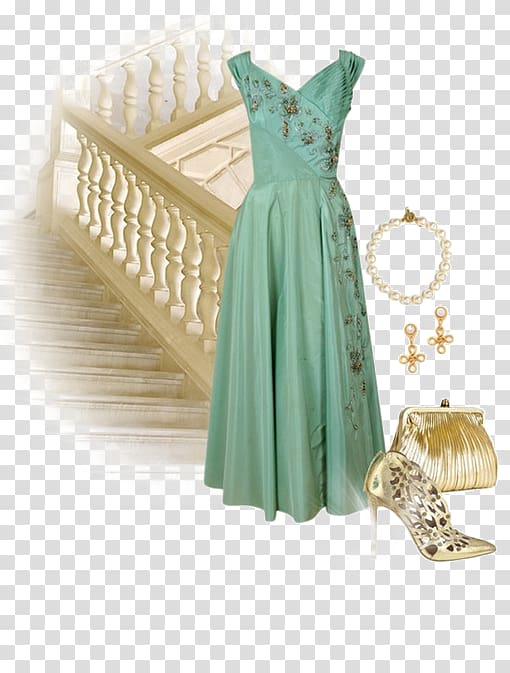 Cocktail dress High-heeled footwear Clothing, Green Goddess Dress transparent background PNG clipart