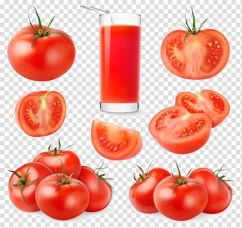 Tomato juice Hamburger Cherry tomato Vegetable, tomato transparent background PNG clipart