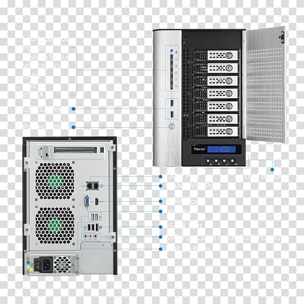 Network Storage Systems Thecus Intel Core Serial ATA RAID, large redemption value transparent background PNG clipart