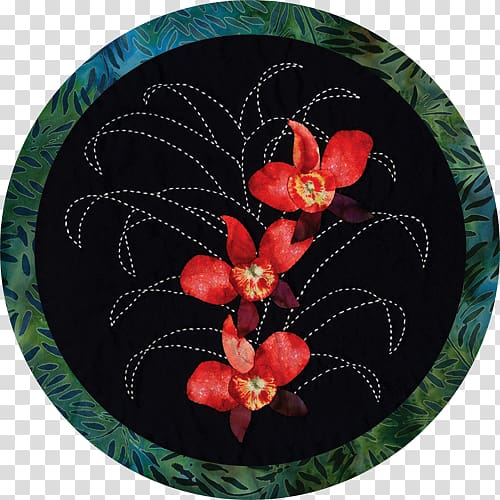 Paradise Stitched-Sashiko & Applique Quilts Create a quilt Sashiko stitching Quilting, Moth Orchids transparent background PNG clipart