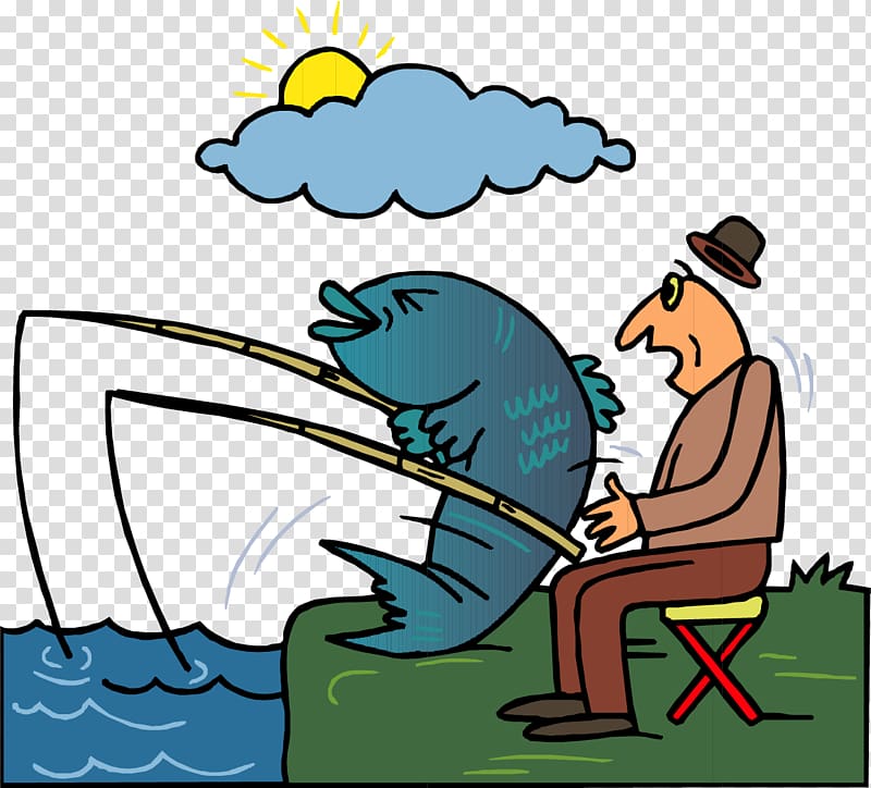 Zhengzhou Fishing Vecteur Euclidean , painted Fishing transparent background PNG clipart