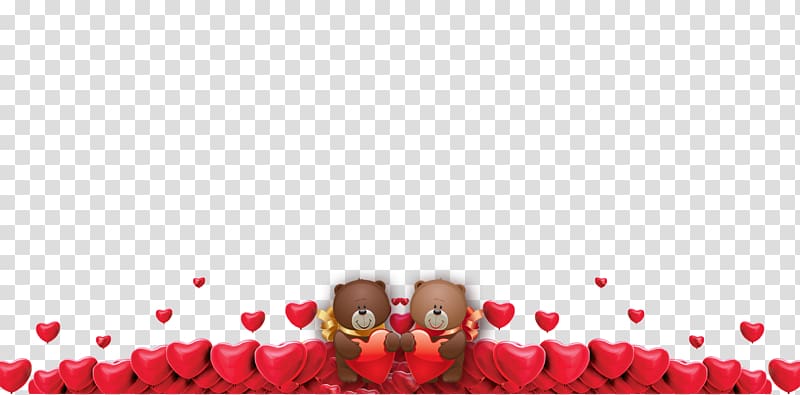 Bear Valentine\'s Day ArtWorks, Creative Valentine\'s Day transparent background PNG clipart