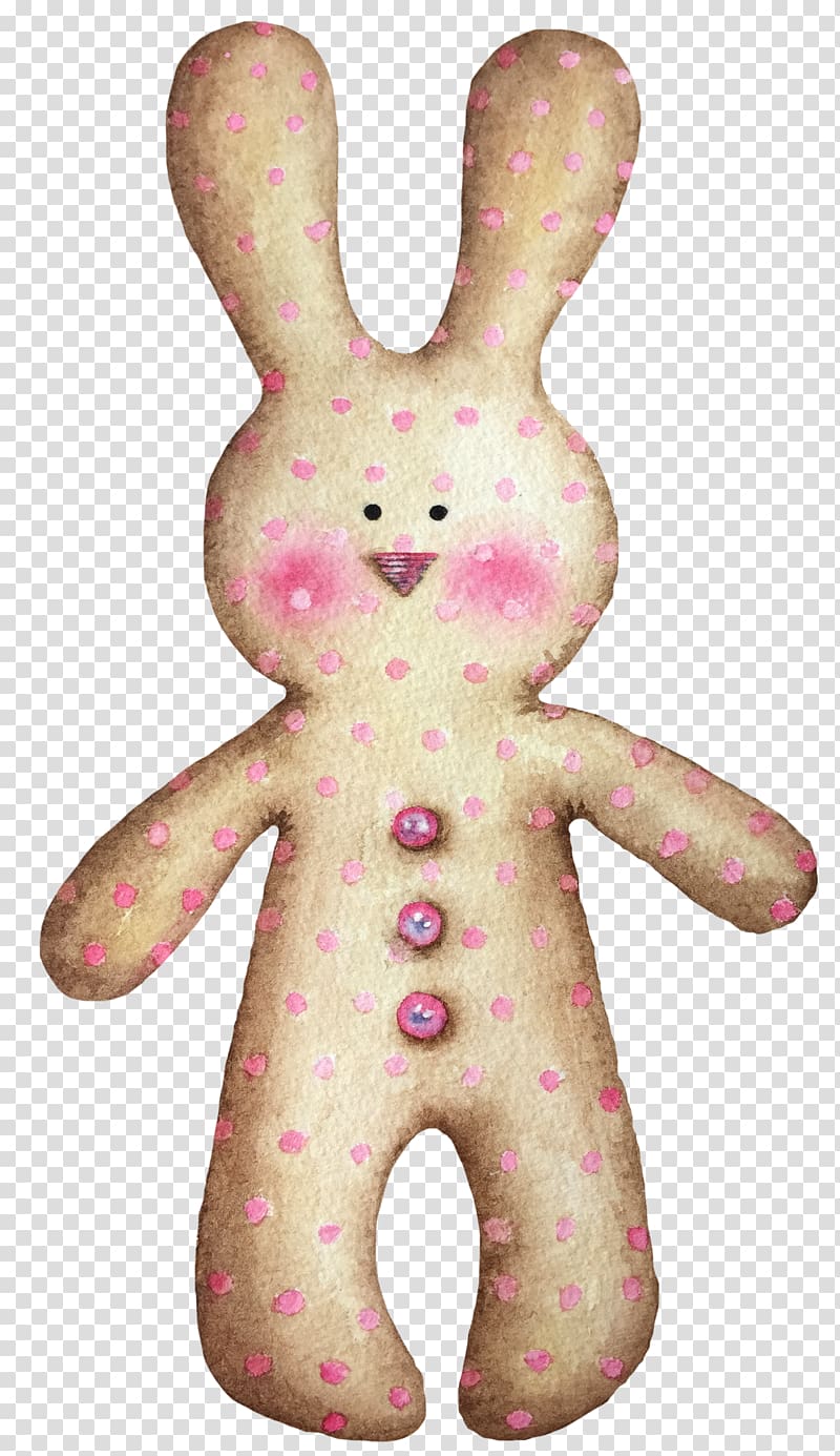 Easter Bunny Rabbit Doll, Hand-painted dolls transparent background PNG clipart