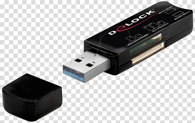 USB Flash Drives Laptop Card reader Flash Memory Cards Secure Digital, Laptop transparent background PNG clipart