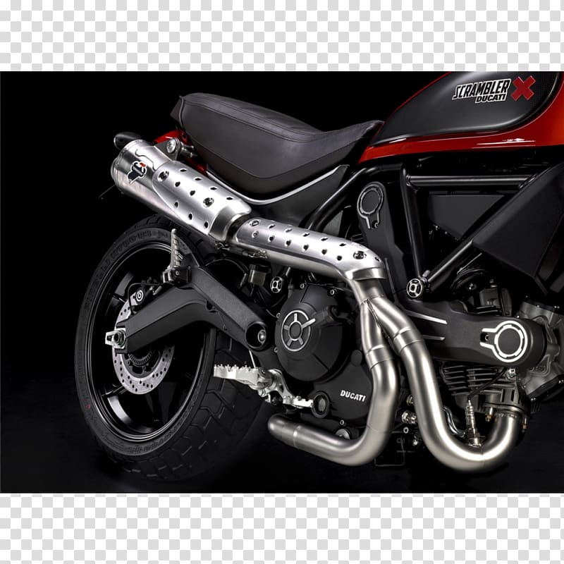 Tire Exhaust system Car Motorcycle Ducati Scrambler, car transparent background PNG clipart