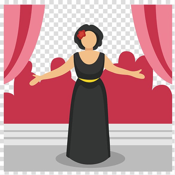 Concert Stage , singing lady transparent background PNG clipart