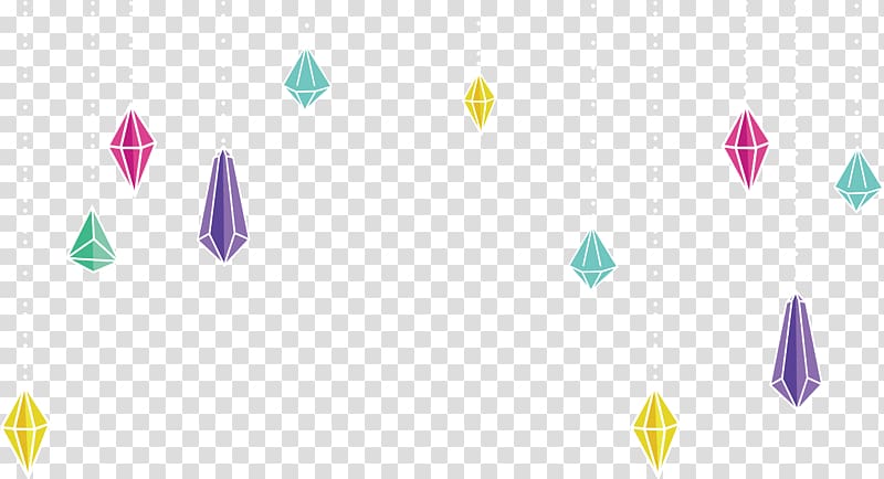 Triangle Pattern, Colored Gemstone Pendant transparent background PNG clipart