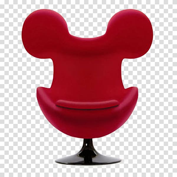 red Mickey Mouse chair, Mickey Mouse Minnie Mouse Egg Chair, Mickey chair transparent background PNG clipart