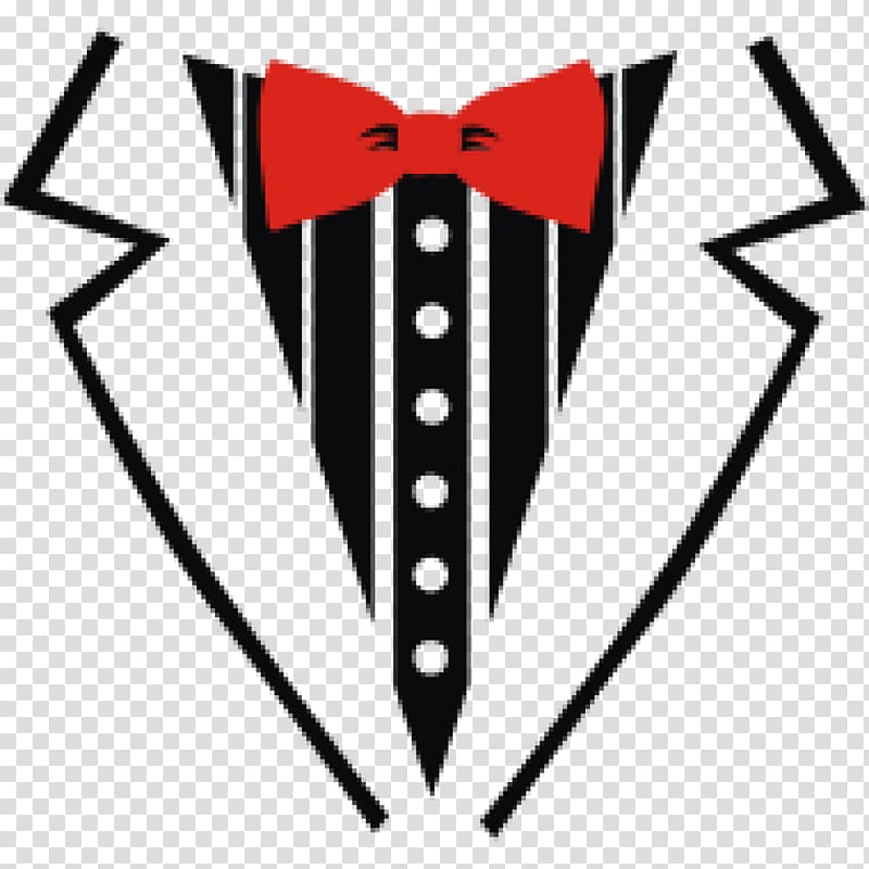 red and black tuxedo , T-shirt Bow tie Tuxedo Necktie, Stylish Design transparent background PNG clipart