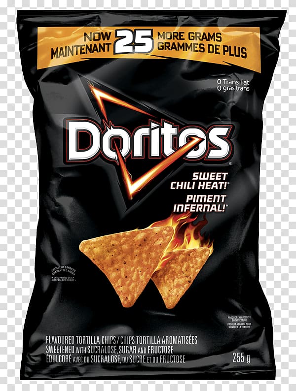 255 g Doritos sweet chili heat chip bag, Doritos Sweet Chili Heat transparent background PNG clipart