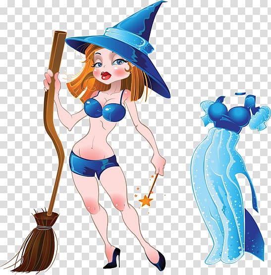 Witchcraft Halloween Illustration, Witch transparent background PNG clipart