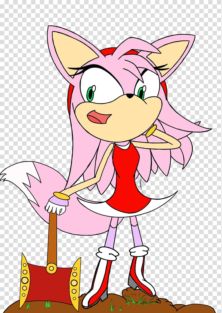 Drawing Amy Rose Line art , handcuff transparent background PNG clipart