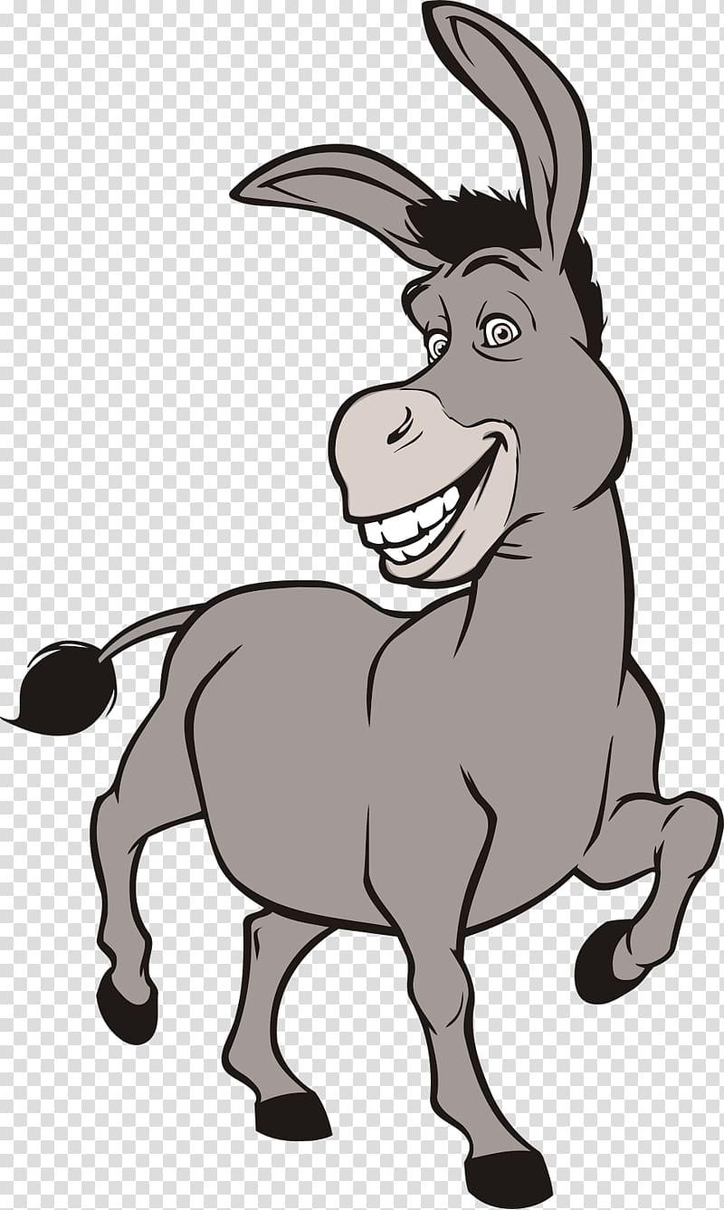 Cartoon character, Donkey Puss in Boots Shrek Pinocchio Princess Fiona,  Donkey, animals, snout png