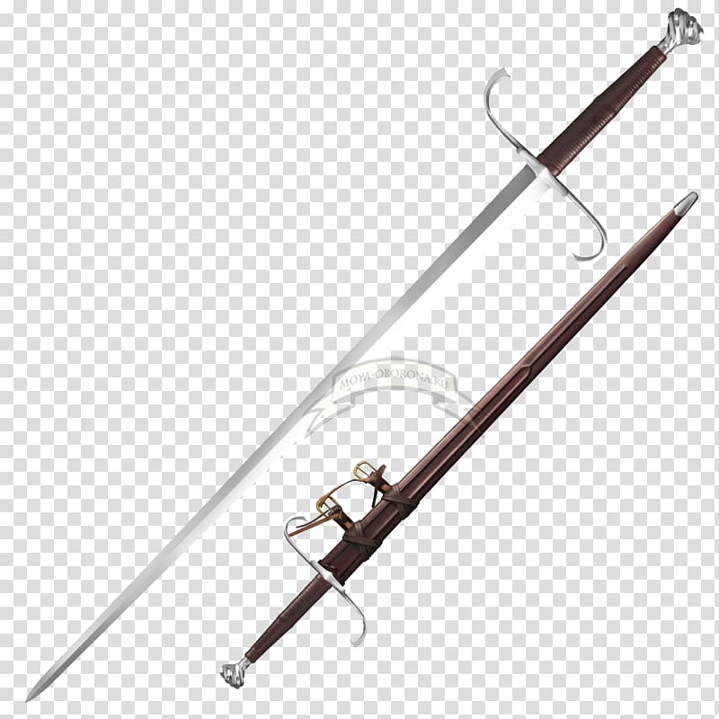 Longsword Knife Cold Steel German Long Sword, Sword transparent background PNG clipart