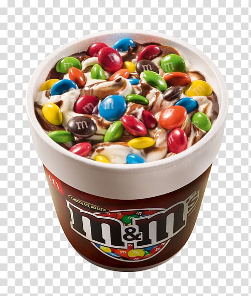 McDonald's McFlurry with M&M's Candies Ice Cream Cones Frosting & Icing, ice cream transparent background PNG clipart
