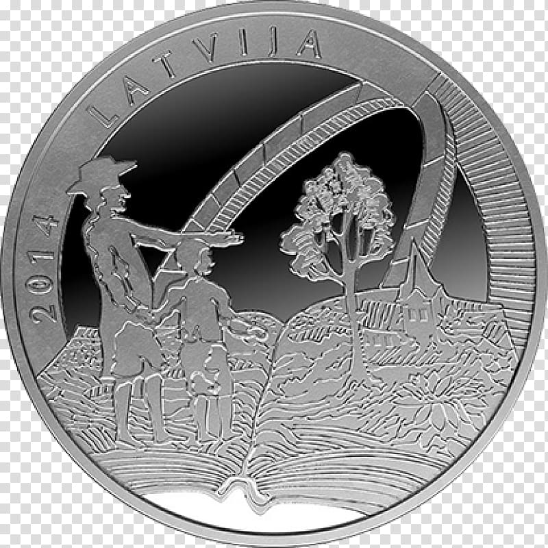 Latvian euro coins Latvian euro coins Silver, Coin transparent background PNG clipart