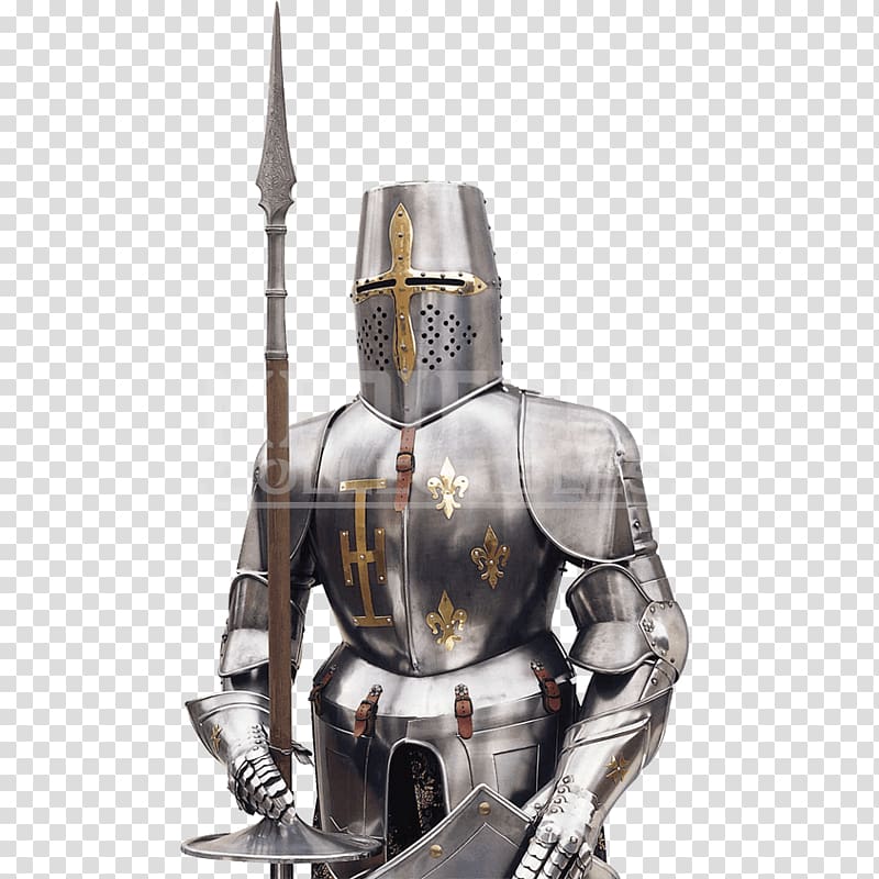 Middle Ages Knight Crusader Plate armour Components of medieval armour,  armour transparent background PNG clipart