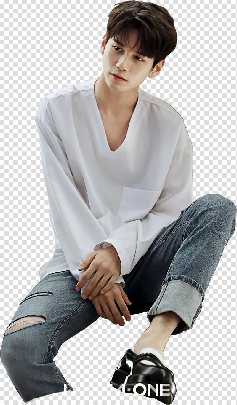 sitting man wearing white long-sleeved shirt, Ong Seong-wu Wanna One GO 2017 Mnet Asian Music Awards, woo transparent background PNG clipart