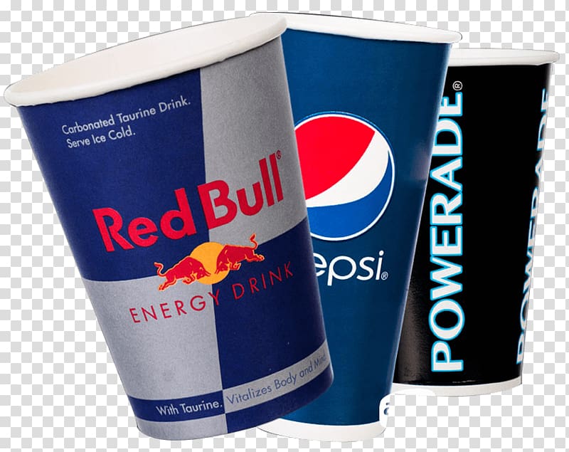 Red Bull Paper Coffee cup Disposable cup, red bull transparent background PNG clipart