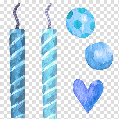 Candle Birthday, Blue candle transparent background PNG clipart