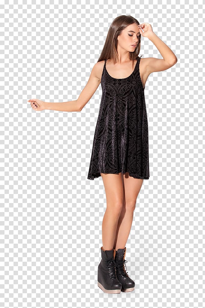 Little black dress Clothing Fashion Velvet, baby frock transparent background PNG clipart