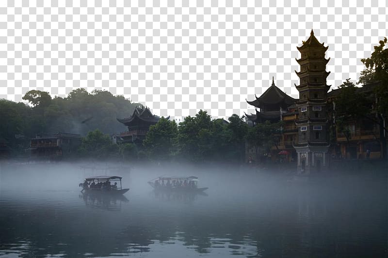 Zhangjiajie Tuojiang, Fenghuang Jishou Phoenix Town Shaoshan, Fenghuang ancient ship transparent background PNG clipart