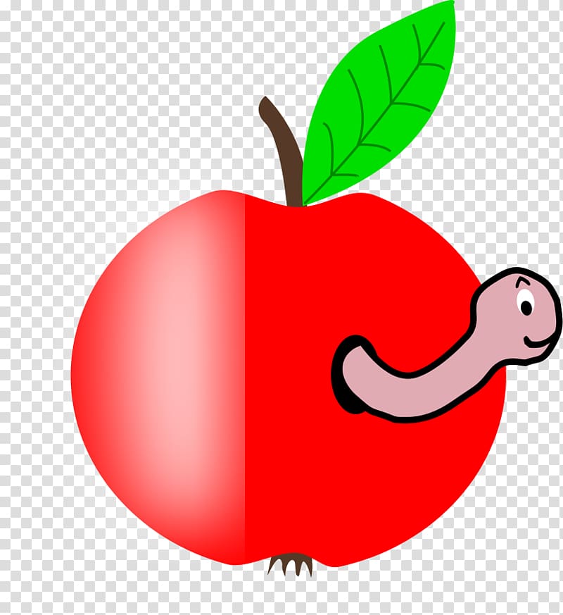 Worm Apple , Cartoon Apples With Faces transparent background PNG clipart
