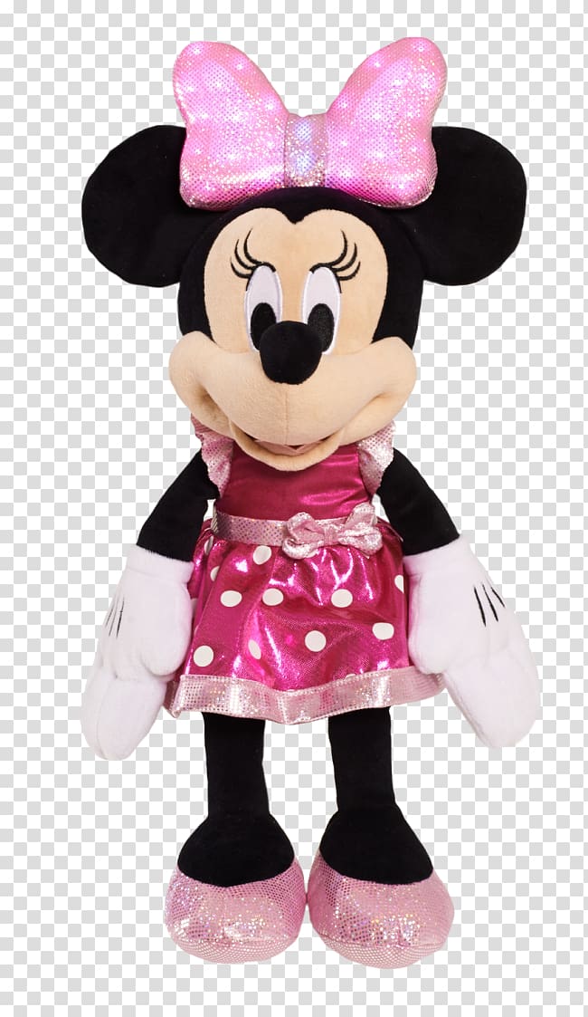 Plush Minnie Mouse Mickey Mouse Daisy Duck Stuffed Animals & Cuddly Toys, minnie mouse transparent background PNG clipart
