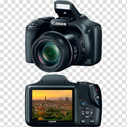 Canon PowerShot SX520 HS Canon EOS 1300D Point-and-shoot camera, Camera transparent background PNG clipart
