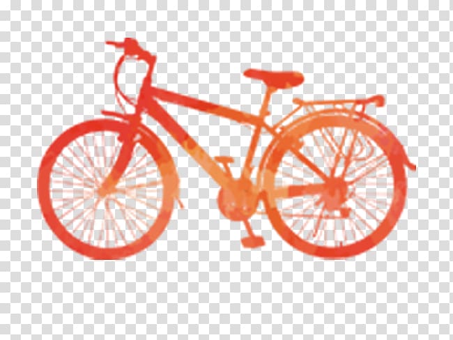 Paper Poster Bicycle , red bike transparent background PNG clipart