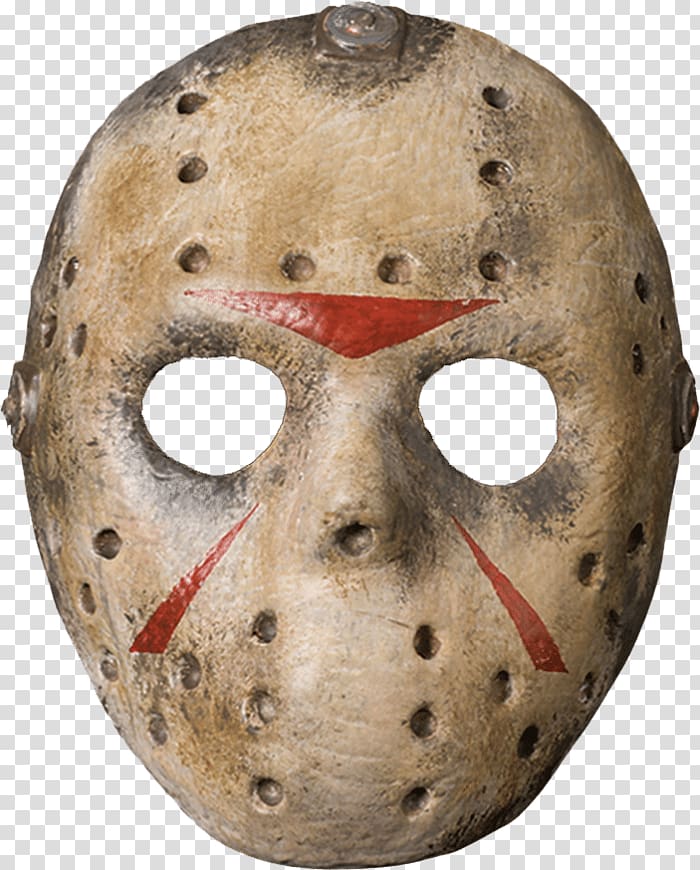 Jason Voorhees Goaltender mask Latex mask Friday the 13th, mask transparent background PNG clipart