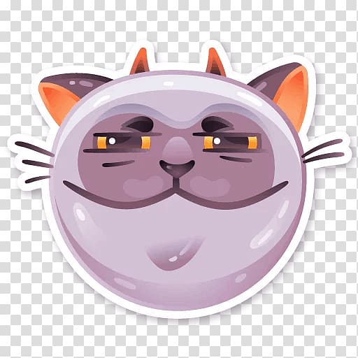 Whiskers Cat Sticker Telegram VKontakte, Cat transparent background PNG clipart