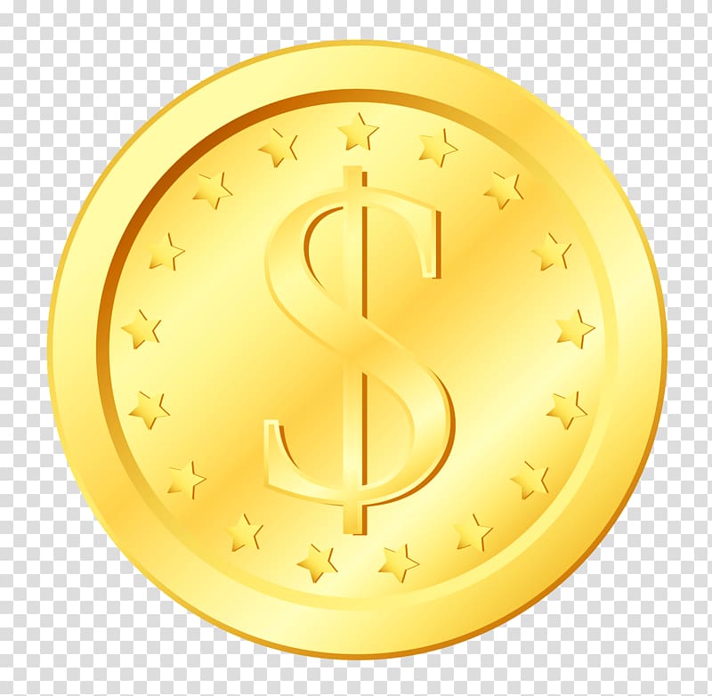 Dollar coin United States Dollar Gold coin, coins transparent background PNG clipart