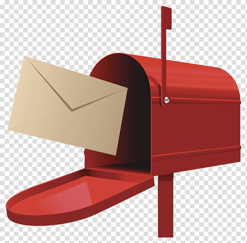 red mailbox art illustration, Post box Letter Illustration, Open red mailbox transparent background PNG clipart