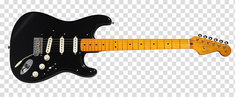 Fender Stratocaster The Black Strat Fender David Gilmour Signature Stratocaster Squier Deluxe Hot Rails Stratocaster Fender Musical Instruments Corporation, guitar transparent background PNG clipart