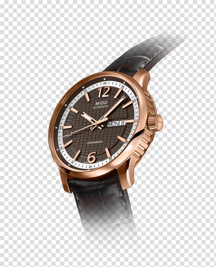 Chronometer watch Mido Chronograph Watch strap, watch transparent background PNG clipart