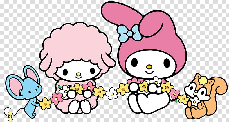 Free Download Pink And White Rabbits Hello Kitty My Melody Sanrio 