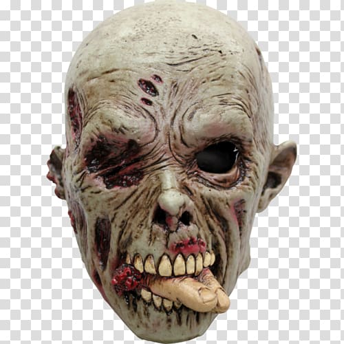 Latex mask Flesheater Halloween costume, mask transparent background PNG clipart