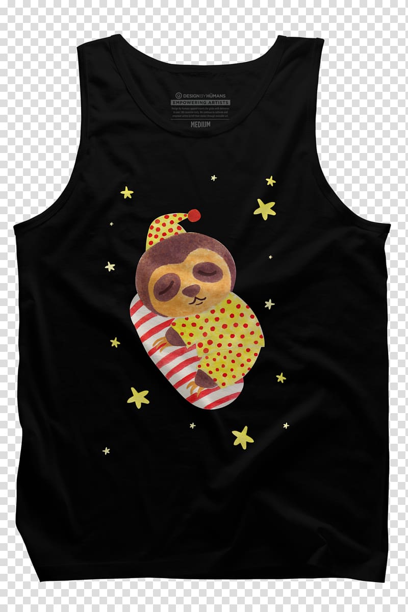 T-shirt Sloth Gilets Sweater, sleeping sloth transparent background PNG clipart