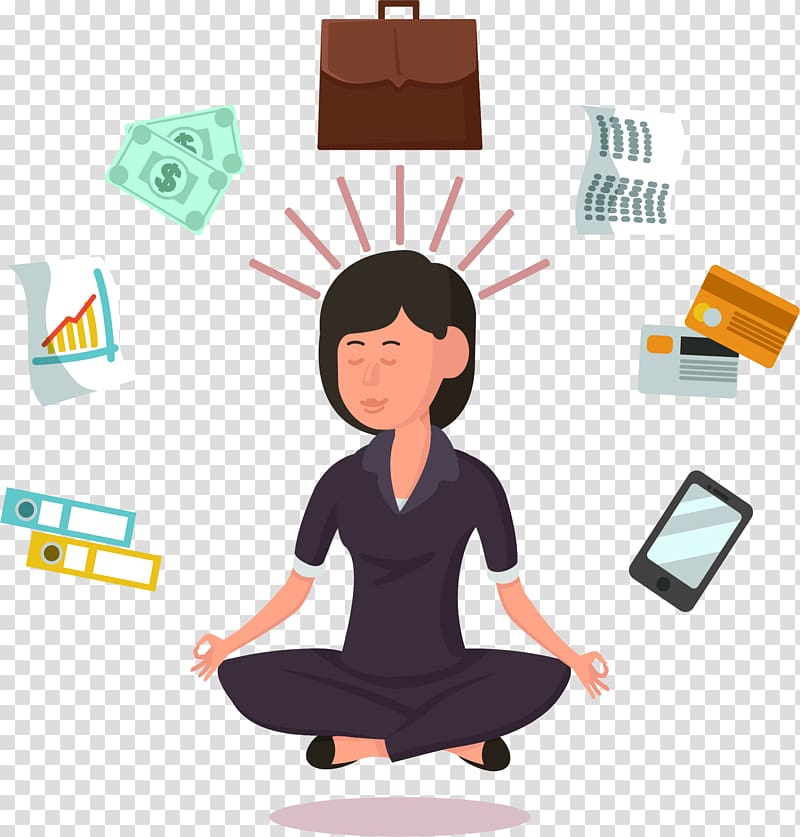 Meditation Jing zuo , Sit back and finish thinking transparent background PNG clipart