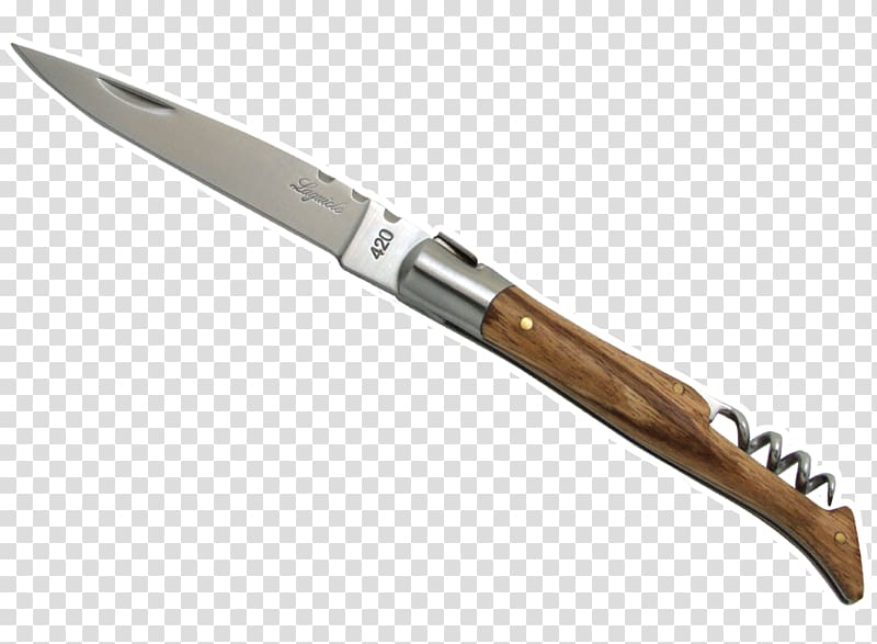 Laguiole knife Aubrac Pocketknife Corkscrew, knife transparent background PNG clipart
