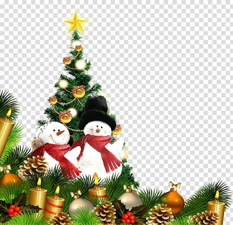 Christmas tree Candle Snowman, Snowman Candle transparent background PNG clipart