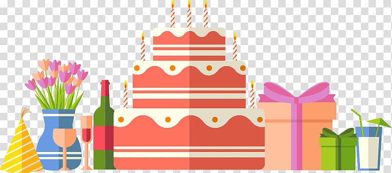 Confetti Cake Party Birthday Balloon, Birthday Cake transparent background PNG clipart